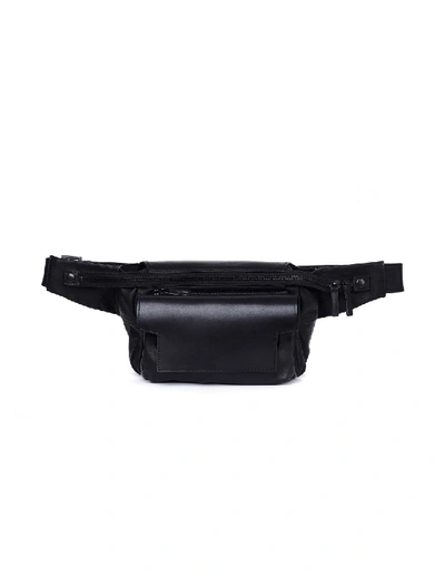 Shop Yohji Yamamoto Black Leather Waist Bag