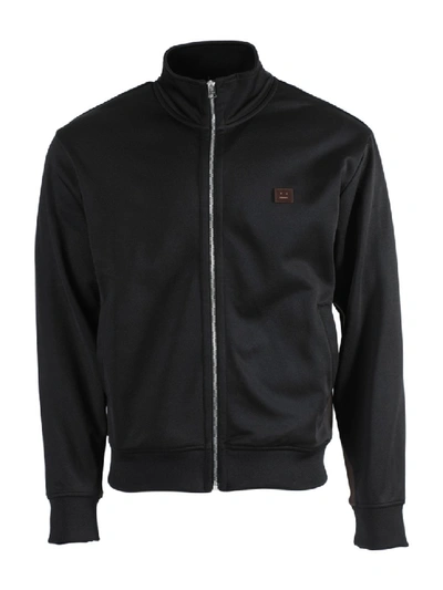 Shop Acne Studios Frescot Face Zipped Jacket In Black