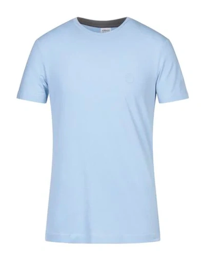 Shop Armani Collezioni T-shirt In Sky Blue