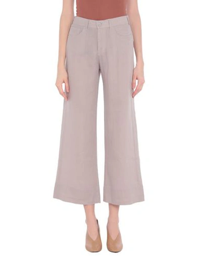 Shop Emporio Armani Woman Pants Grey Size 29 Linen