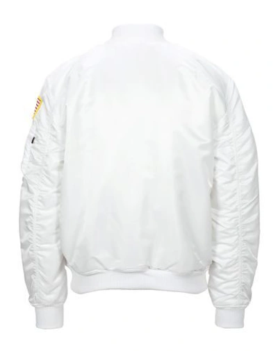 Shop Alpha Industries Ma-1 Vf Nasa Man Jacket White Size Xxl Nylon
