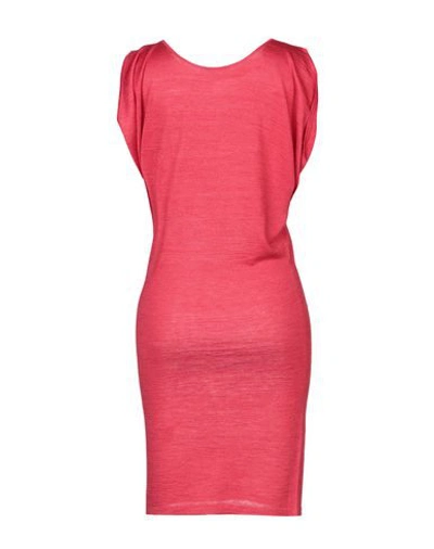 Shop Cruciani Woman Mini Dress Red Size 8 Silk, Linen