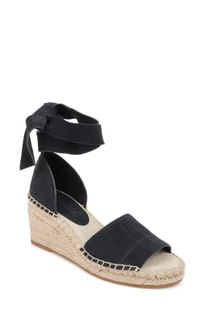 navy suede espadrille wedges