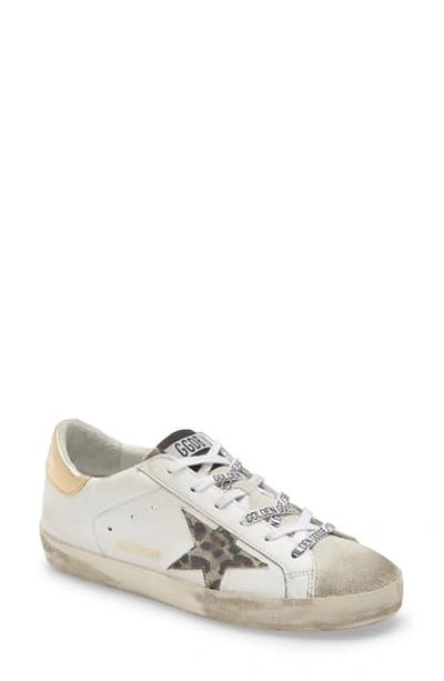 Shop Golden Goose Superstar Sneaker In White Leather/ Gold