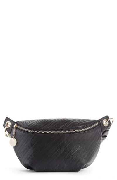Shop Givenchy Bond Logo Embossed Leather Belt Bag In Black