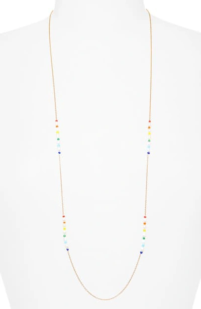 Shop Argento Vivo Long Pearl & Bead Chain Necklace In Gold