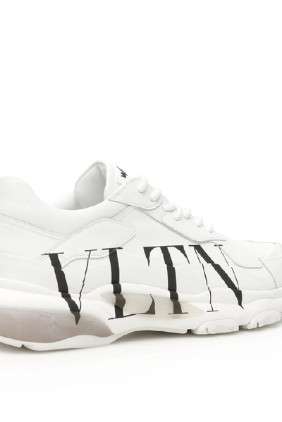 Shop Valentino Garavani Vltn Bounce Logo Sneakers In White