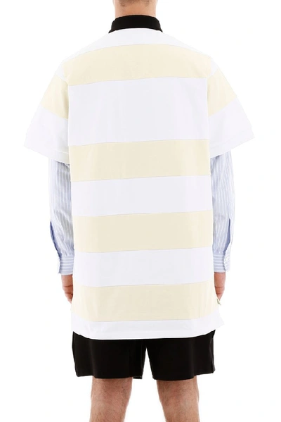 Shop Prada Striped Polo Shirt In Multi