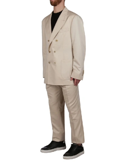 Shop Brunello Cucinelli Two Piece Suit In Beige