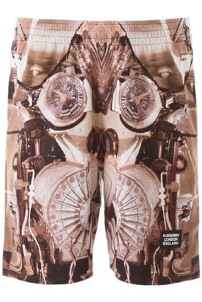 Shop Burberry Printed Bermuda Shorts In Multi