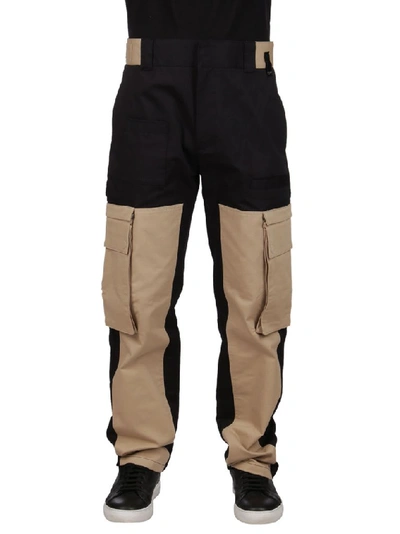 Shop Fendi Contrasting Colour Cargo Pants In Multi