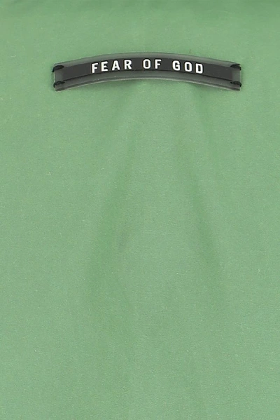 Shop Fear Of God Logo Patch Windbreaker In Green