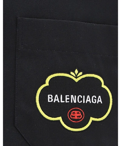 Shop Balenciaga Logo Shirt In Black