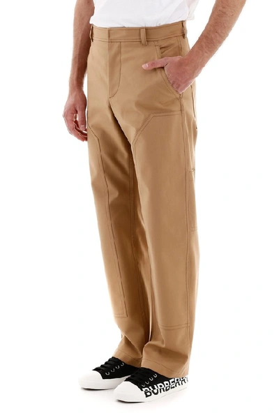 Shop Burberry Tailored Trousers In Beige