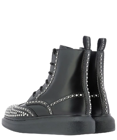 Shop Alexander Mcqueen Hybrid Studded Boots In Black