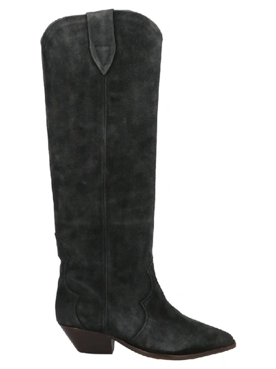 Shop Isabel Marant Denvee Knee High Boots In Black