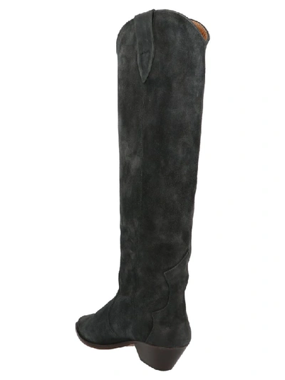 Shop Isabel Marant Denvee Knee High Boots In Black