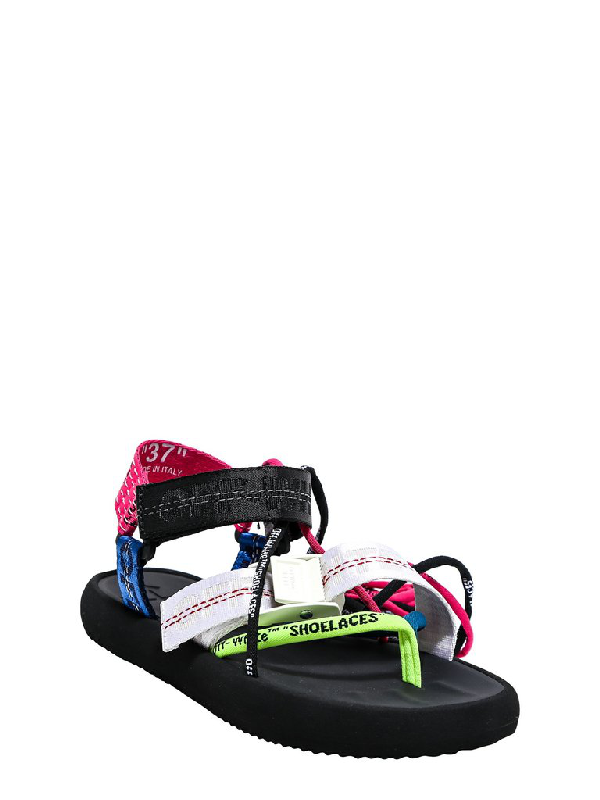 off white multi strap sandals