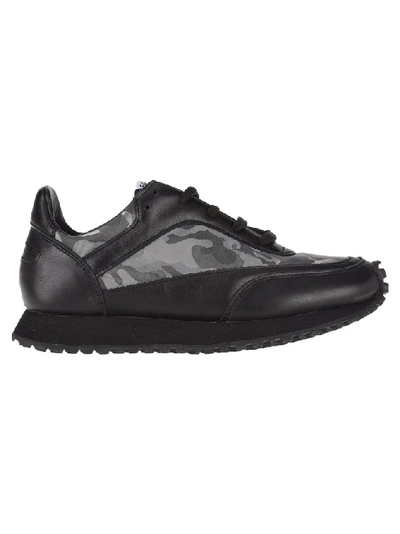 Shop Comme Des Garçons Comme Des Garçons Camouflage Panelled Sneaker In Black