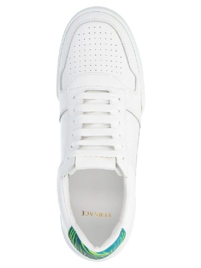 Shop Versace Low Top Lace Up Sneakers In White