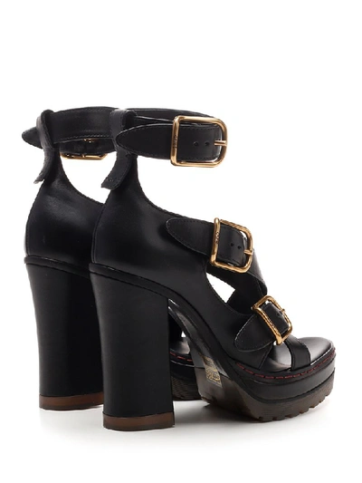 Shop Chloé Daisy 120 Platform Sandals In Black
