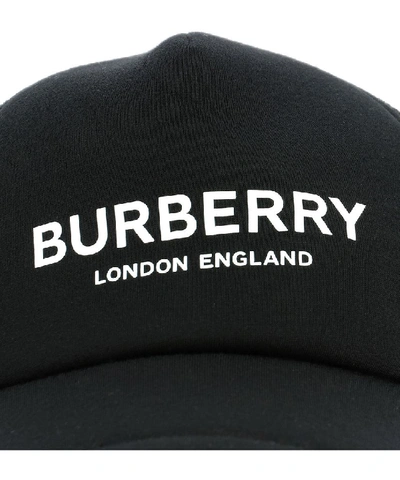 Shop Burberry Logo Print Baseball Cap In Black