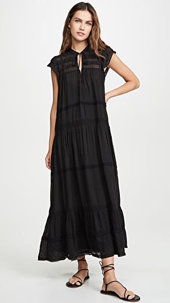 free people black comb dress