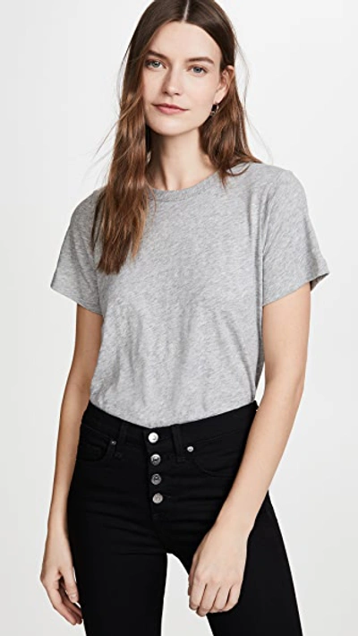 Shop Veronica Beard Jean Lara Crew Neck In Heather Grey