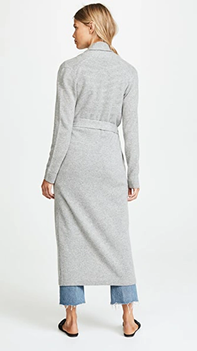Shop White + Warren Luxe Cashmere Robe In Grey Heather