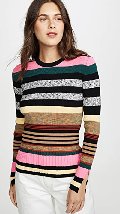Shop Kenzo Multicolor Striped Sweater
