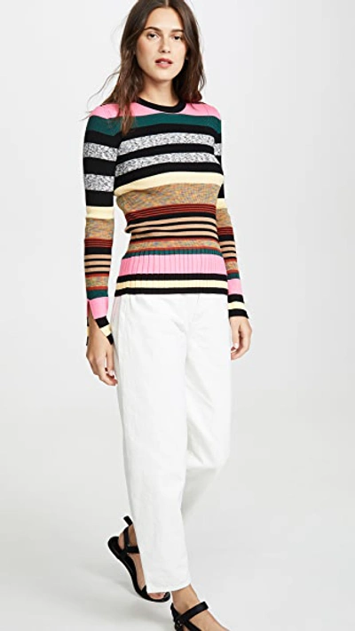 Shop Kenzo Multicolor Striped Sweater