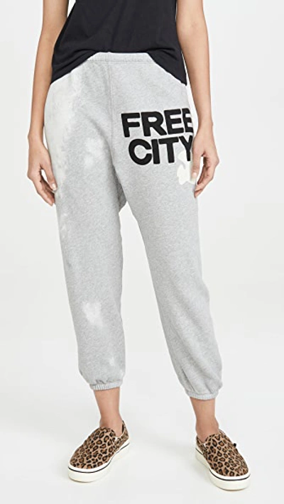 Shop Freecity Superfluff Og Sweatpants In Heather Bleachout