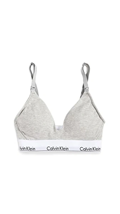 Shop Calvin Klein Underwear Maternity Nursing Bra In Heather Grey