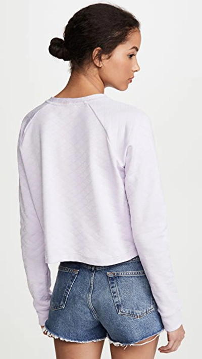 Shop The Upside Faith Crop Crew Sweatshirt In Lilac