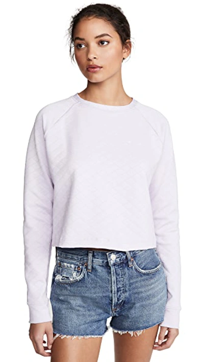 Shop The Upside Faith Crop Crew Sweatshirt In Lilac