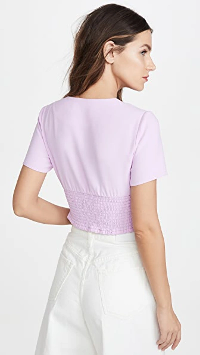 Shop Amanda Uprichard Marlena Top In Electric Lilac