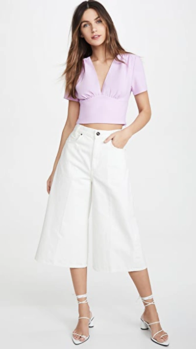 Shop Amanda Uprichard Marlena Top In Electric Lilac