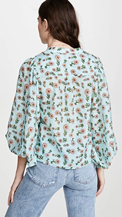 Shop Alice And Olivia Casey Blouson Sleeve Blouse In Dazed