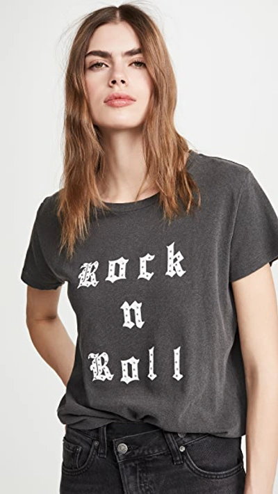 Shop Zadig & Voltaire Alys Rock Roll Strass T-shirt In Faux Noir