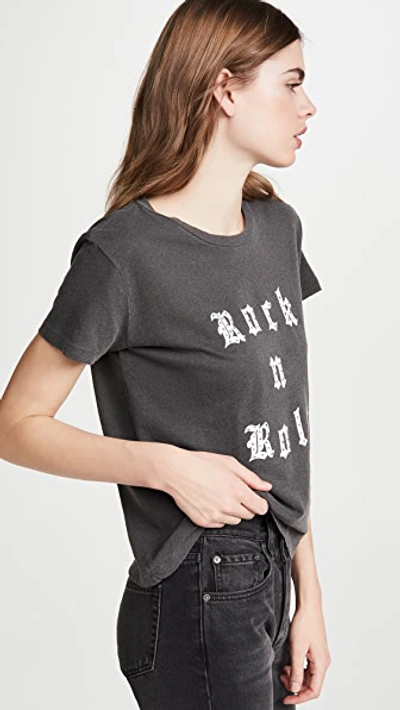 Shop Zadig & Voltaire Alys Rock Roll Strass T-shirt In Faux Noir