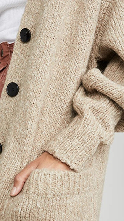 Shop Isabel Marant Étoile Alpaca Scott Cardigan In Beige