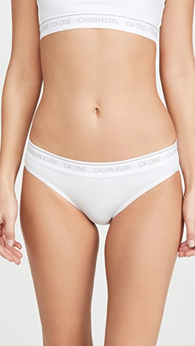 Shop Calvin Klein Underwear One Cotton Bikini Panty In White
