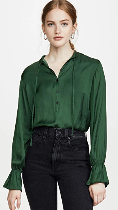 Shop Zadig & Voltaire Till Satin Top In Officier