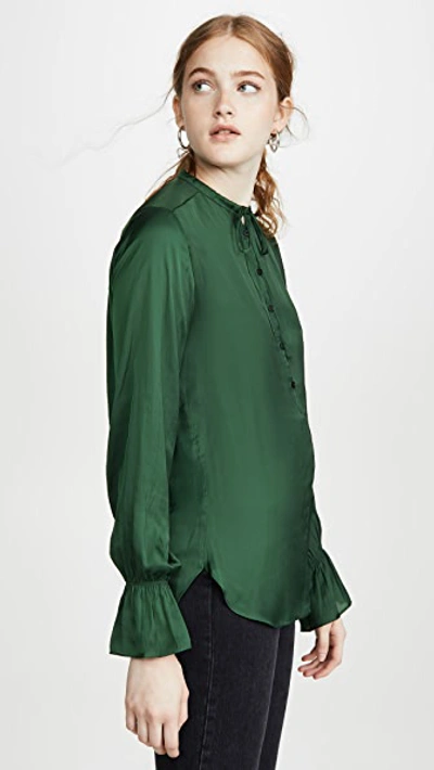 Shop Zadig & Voltaire Till Satin Top In Officier