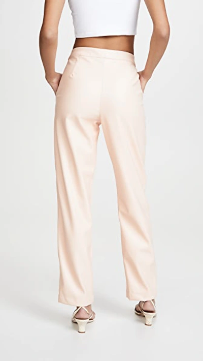 Shop Kendall + Kylie Vegan Leather Pants In Pink Salt