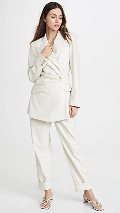 Shop Nanushka Blair Blazer In Off-white