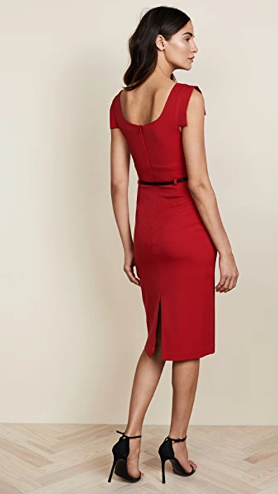 Black Halo Jackie O Sleeveless Sheath Dress In Red