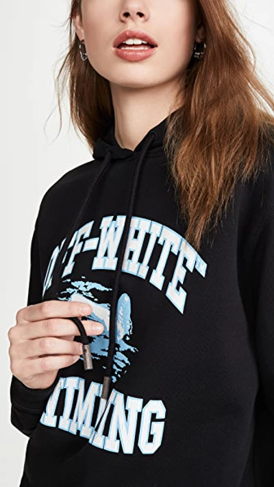 Shop Off-white Swimming Hoodie In Black White