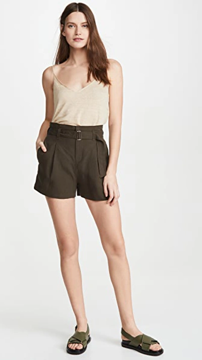 Shop Club Monaco Darcee Shorts In Olive