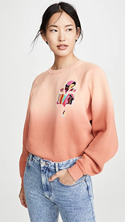 Shop Isabel Marant Belem Sweatshirt In Papaya